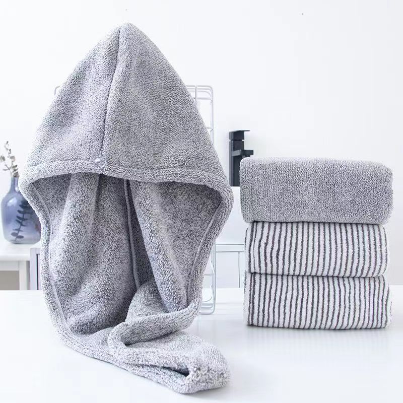 Bamboo Charcoal Hair Drying Towel Cap