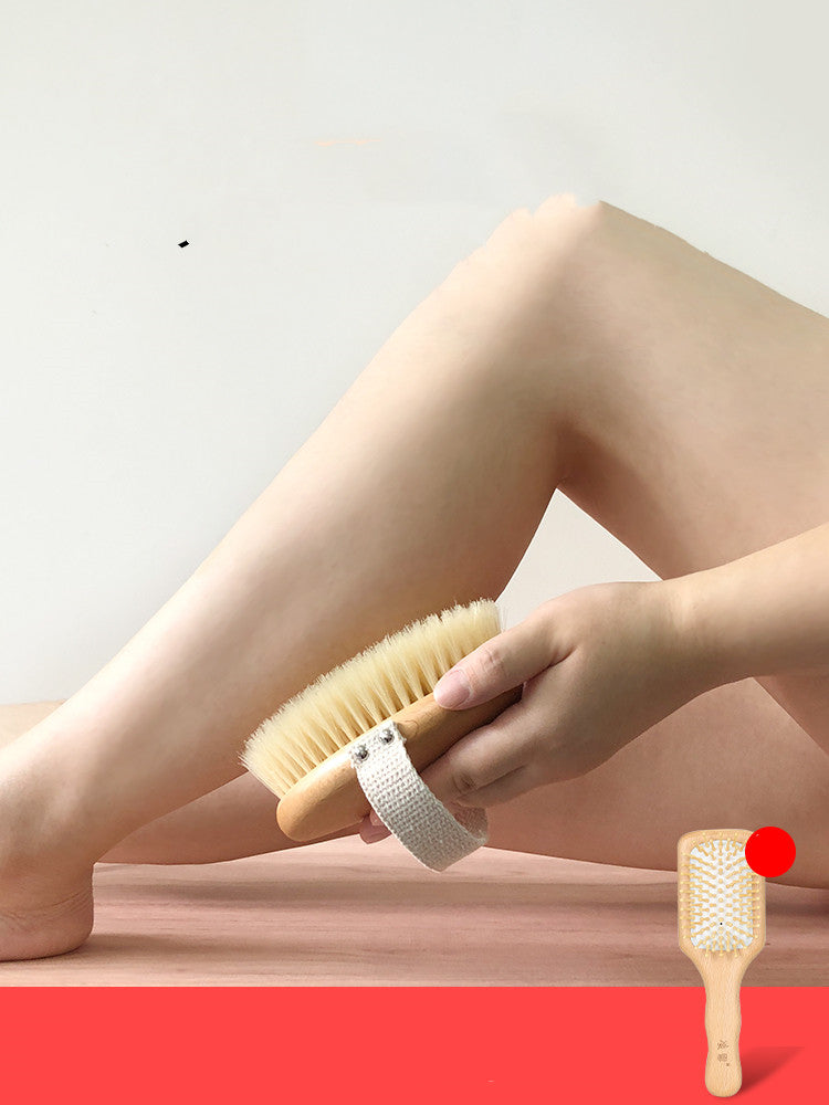 Natural Bristle Dry Brush for Body Exfoliation