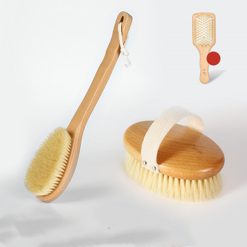 Natural Bristle Dry Brush for Body Exfoliation