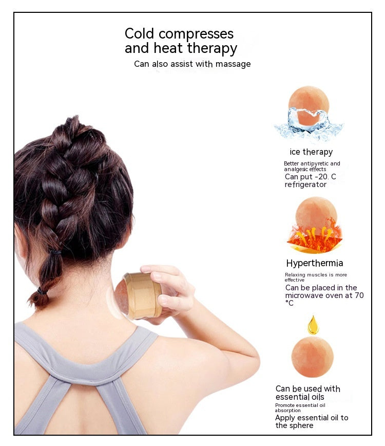 Bamboo Himalayan Salt Ball Massage Roller – Natural Muscle Relief & Detox