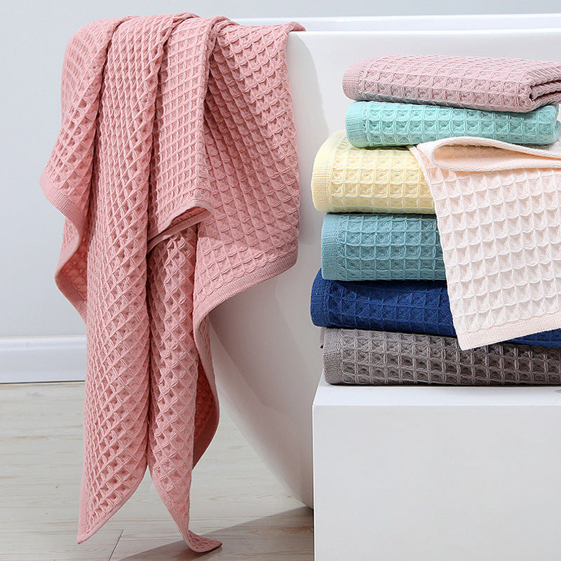 Japanese Waffle Weave Cotton Bath Towel