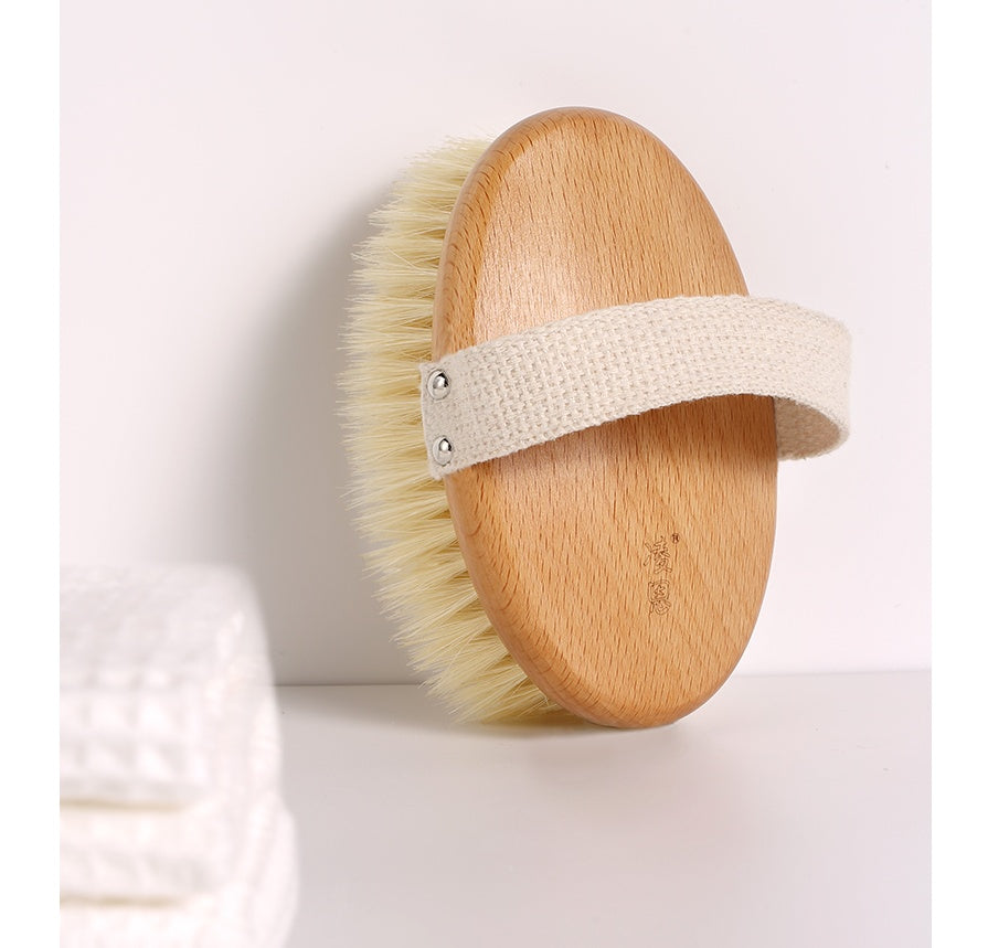 Natural Bristle Dry Brush for Body Exfoliation