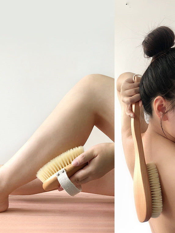 Natural Bristle Dry Brush for Body Exfoliation
