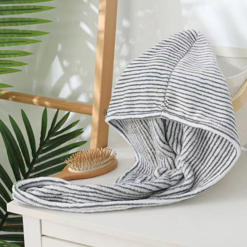 Bamboo Charcoal Hair Drying Towel Cap