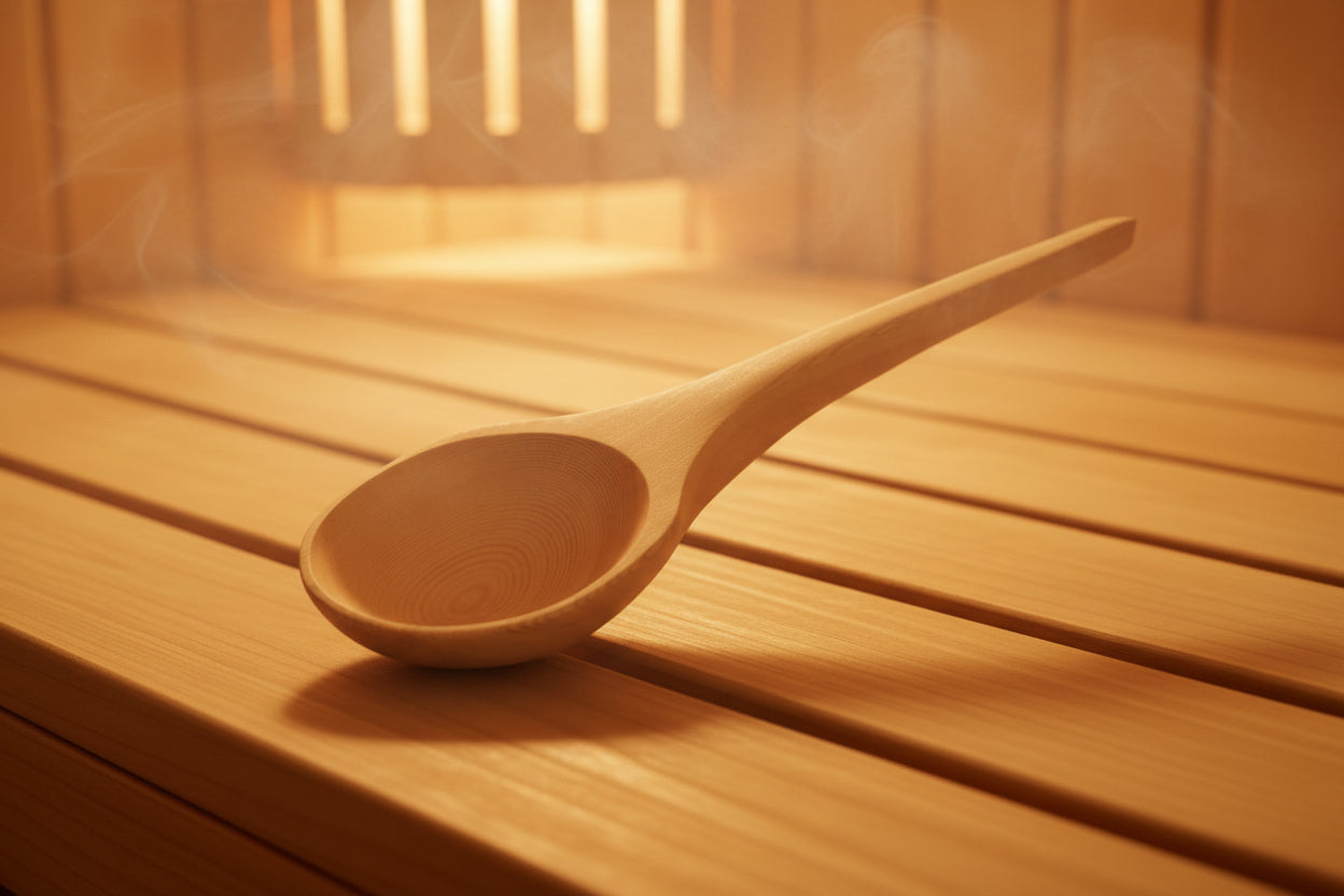 Premium 5-Piece Sauna Accessory Set – Complete Ritual Kit with Bucket, Ladle, Hourglass & Thermo-Hygrometer