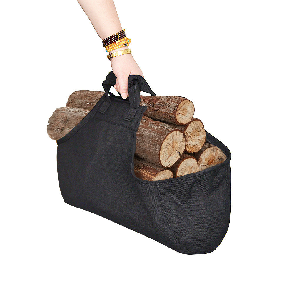 Durable Canvas Firewood Carrier Bag