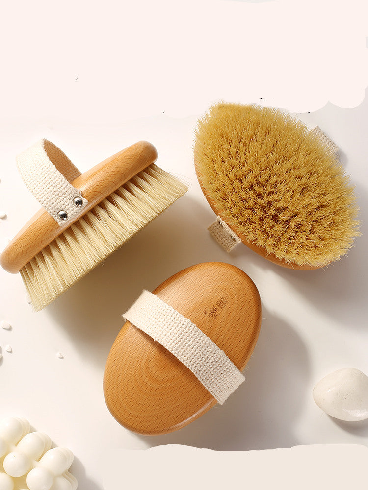 Natural Bristle Dry Brush for Body Exfoliation