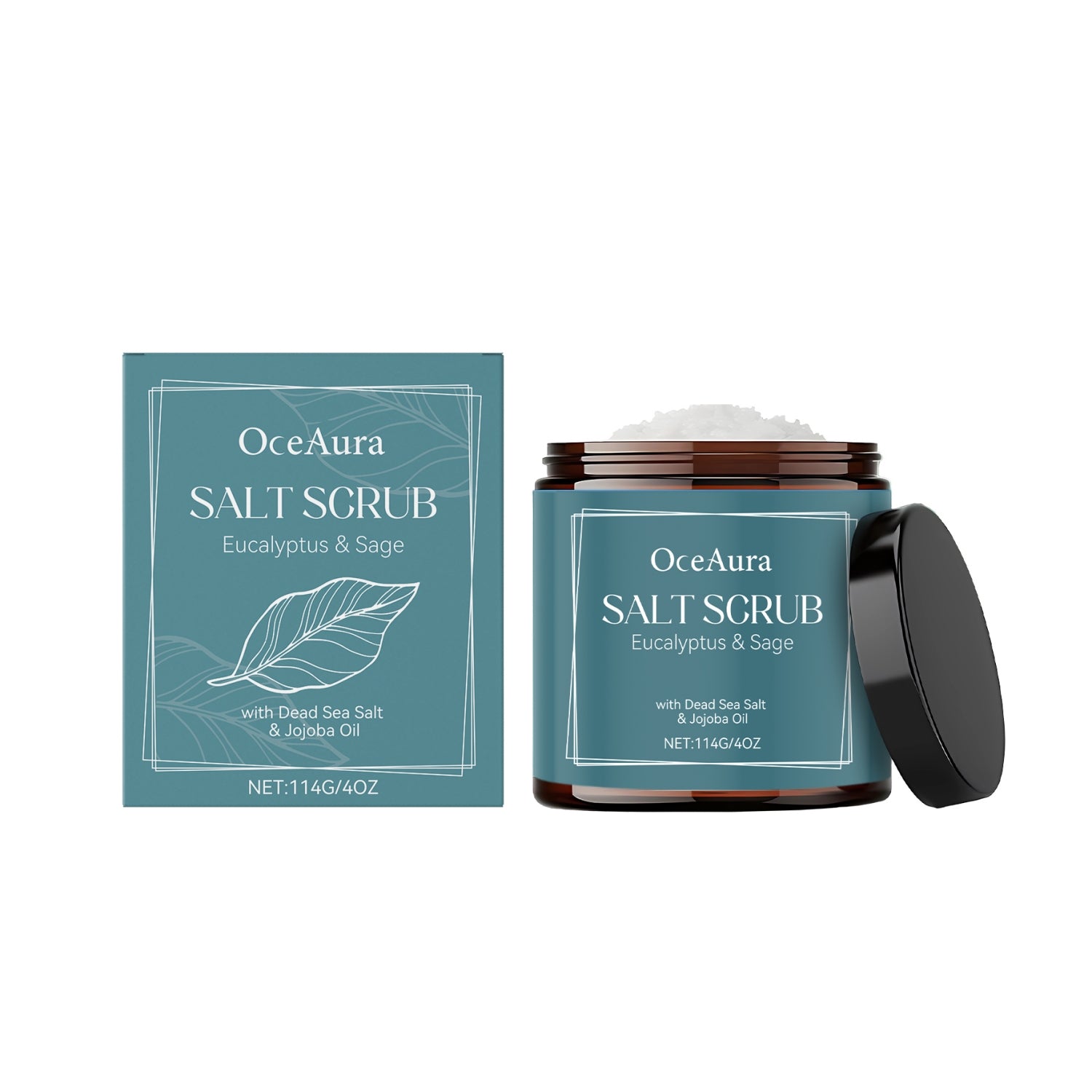 Mineral-Rich Sea Salt Body Scrub - Detoxifying Exfoliating Cream
