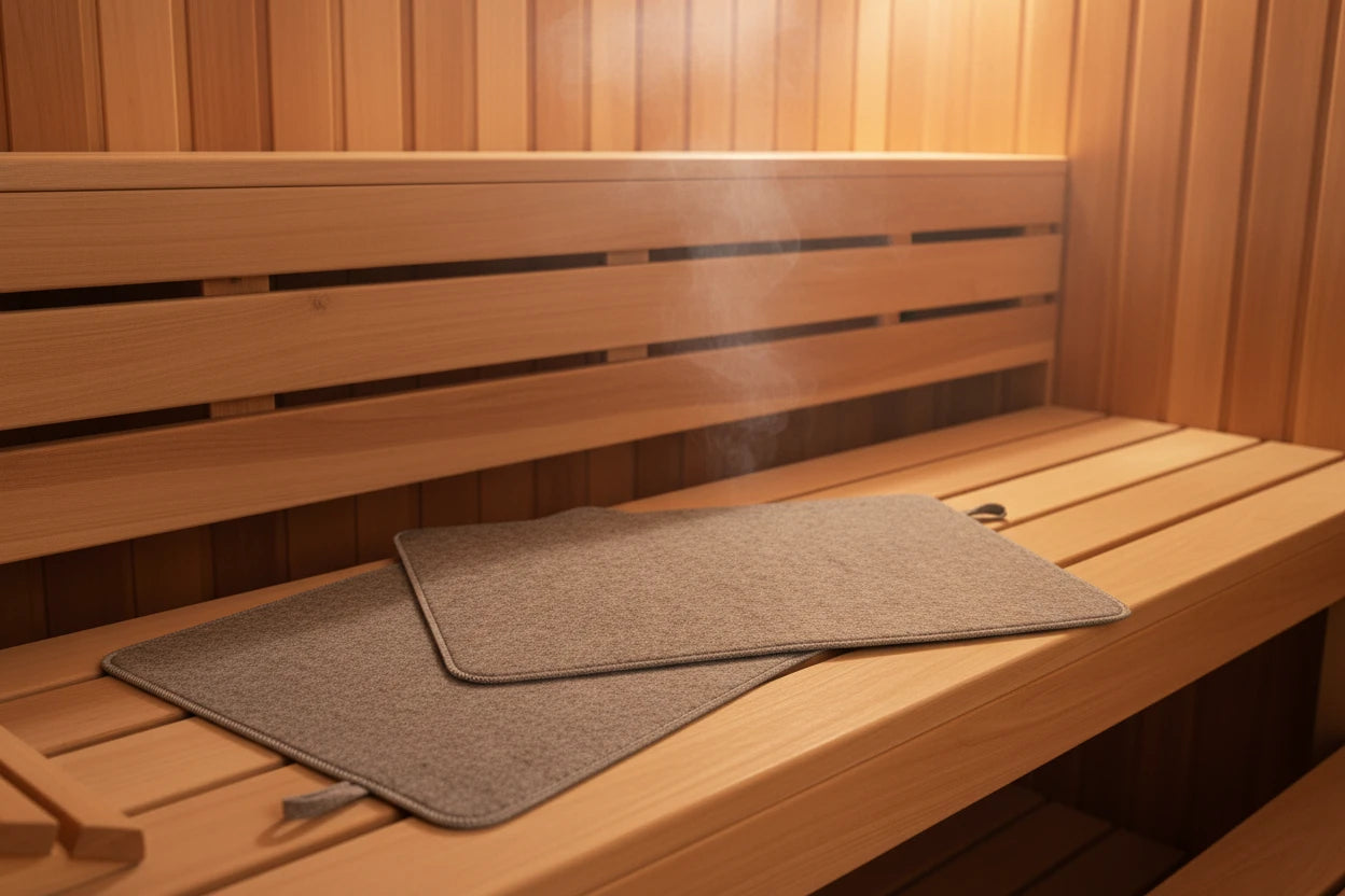 Premium Felt Sauna Seat Cushion Set (2-Pack) - Absorbent & Portable