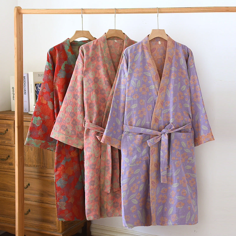 Women's Absorbent Cotton Bathrobe