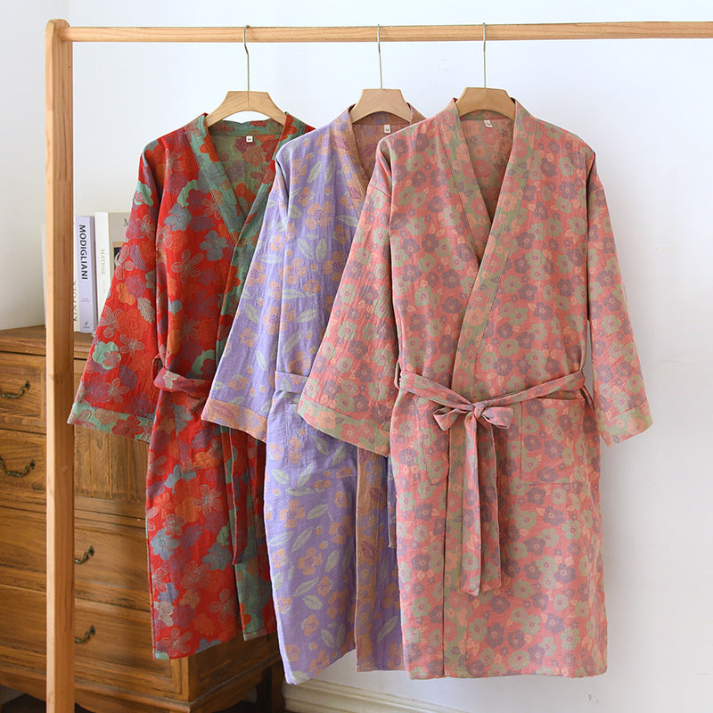 Women's Absorbent Cotton Bathrobe