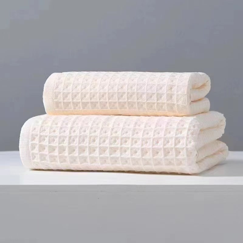 Japanese Waffle Weave Cotton Bath Towel