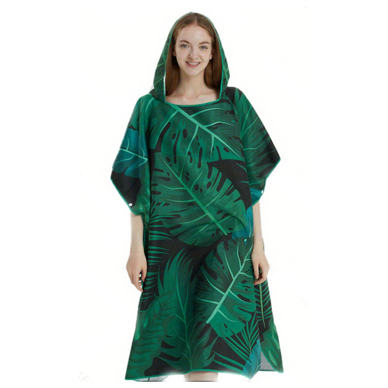 Hooded Microfiber Sauna Towel Robe – Quick-Dry Wearable Towel