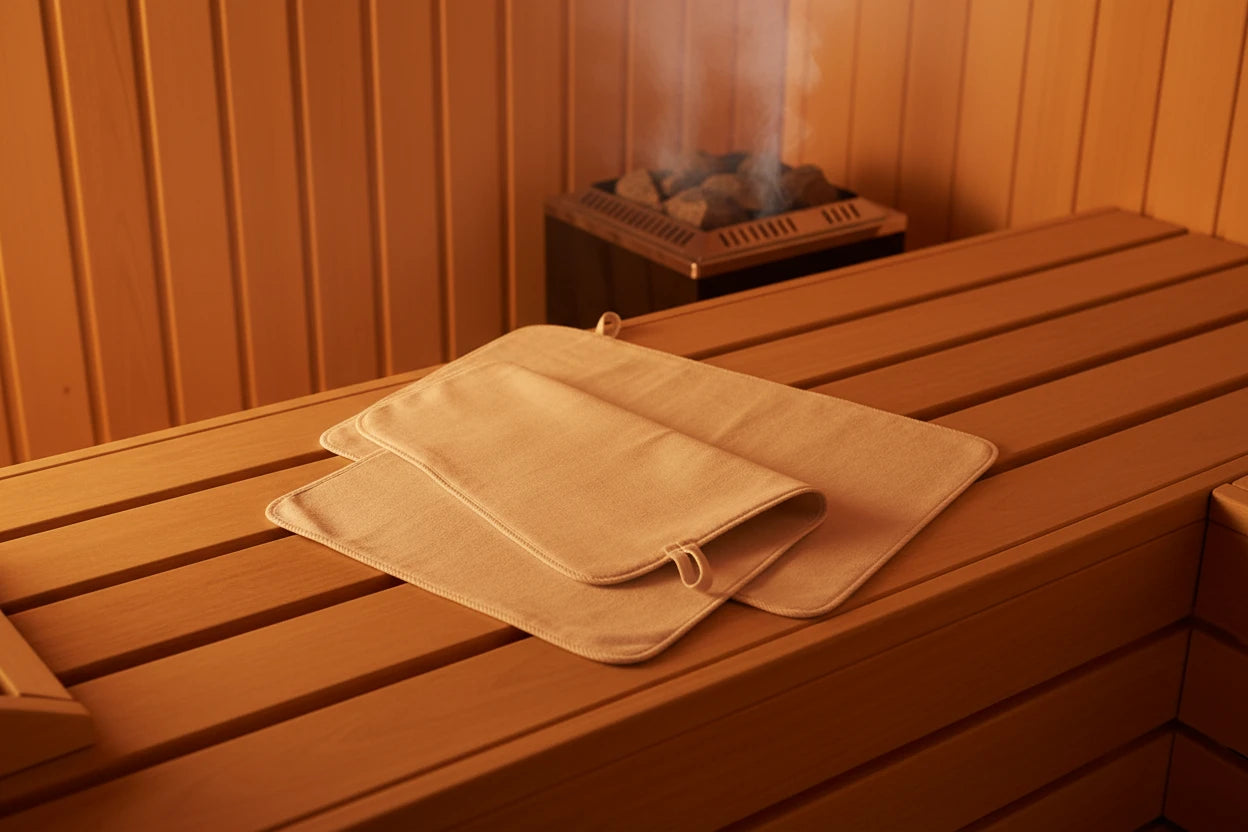 Premium Felt Sauna Seat Cushion Set (2-Pack) - Absorbent & Portable